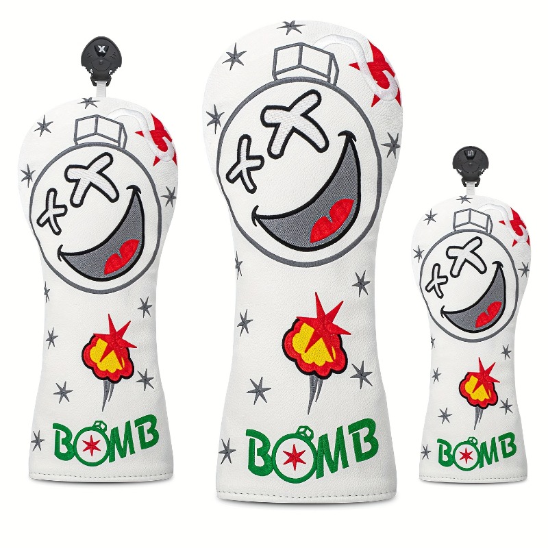 Golf Club Head Cover - White,  - Golf Equipment Organizer ulasan dan harga