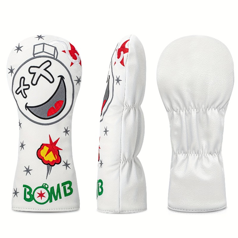 Golf Club Head Cover - White,  - Golf Equipment Organizer ulasan dan harga