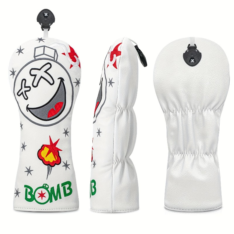 Golf Club Head Cover - White,  - Golf Equipment Organizer ulasan dan harga