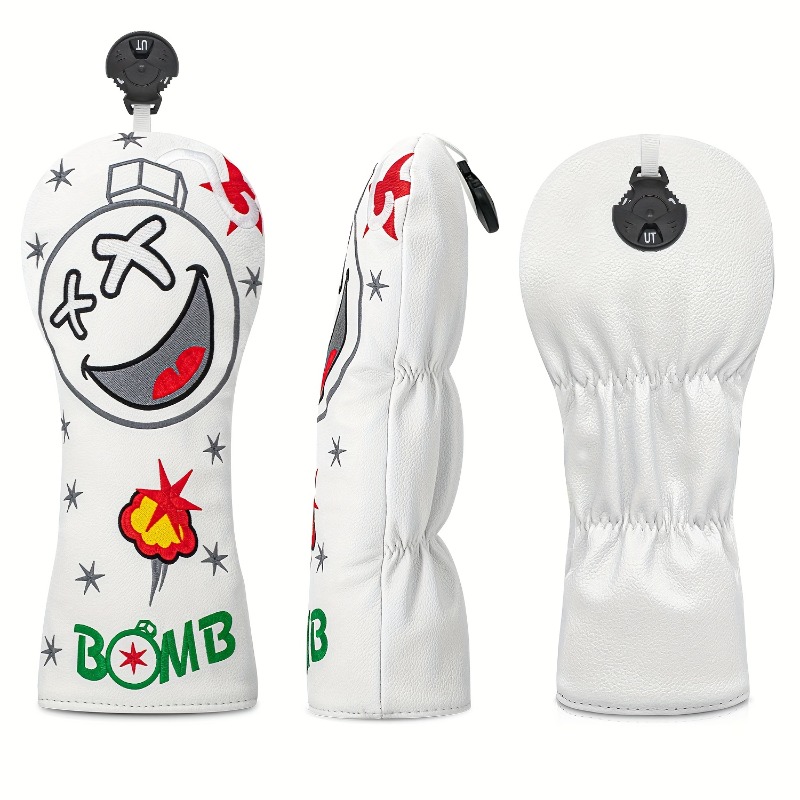 Golf Club Head Cover - White,  - Golf Equipment Organizer ulasan dan harga