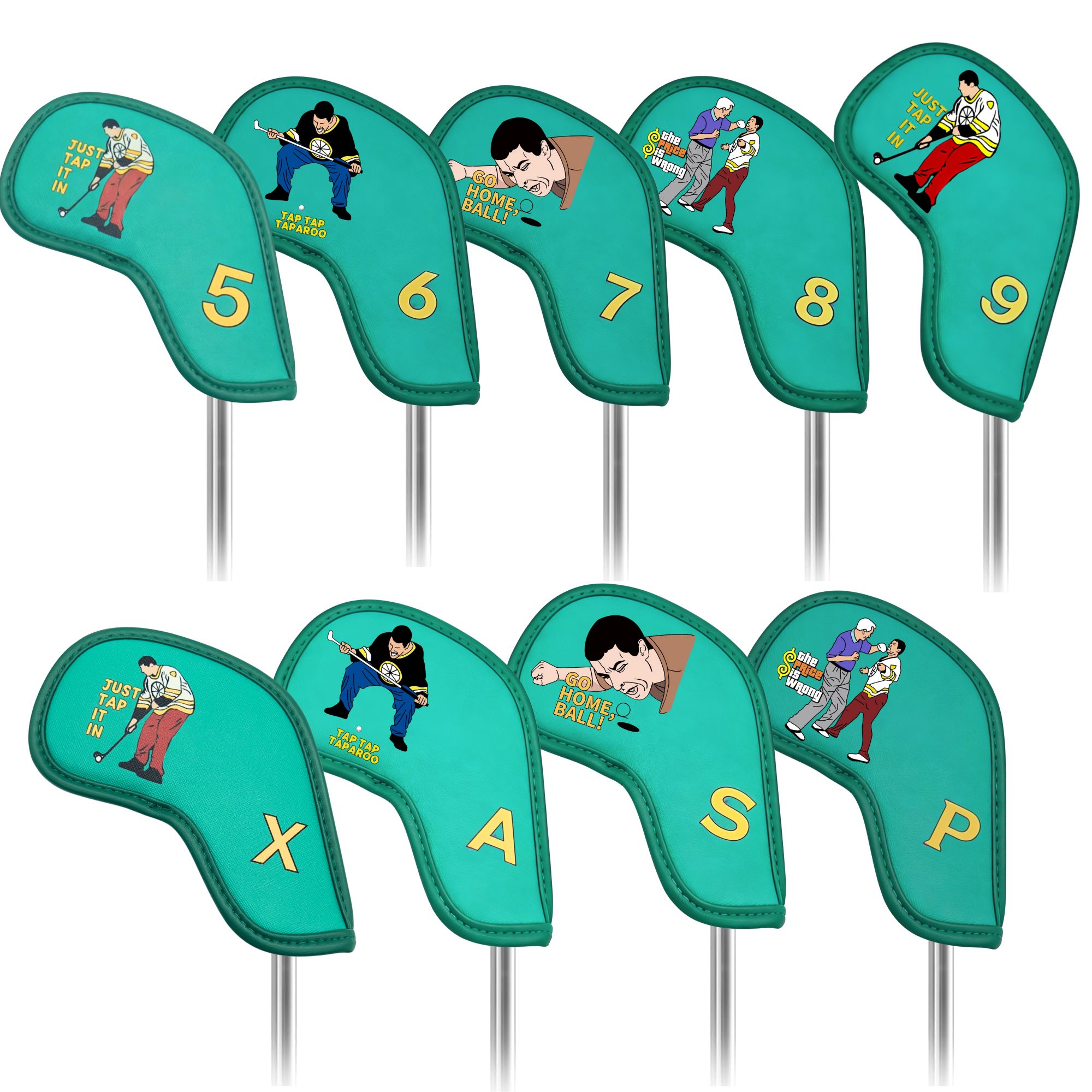 9 pcs Golf Iron Covers with Fu - Golf Equipment Organizer ulasan dan harga